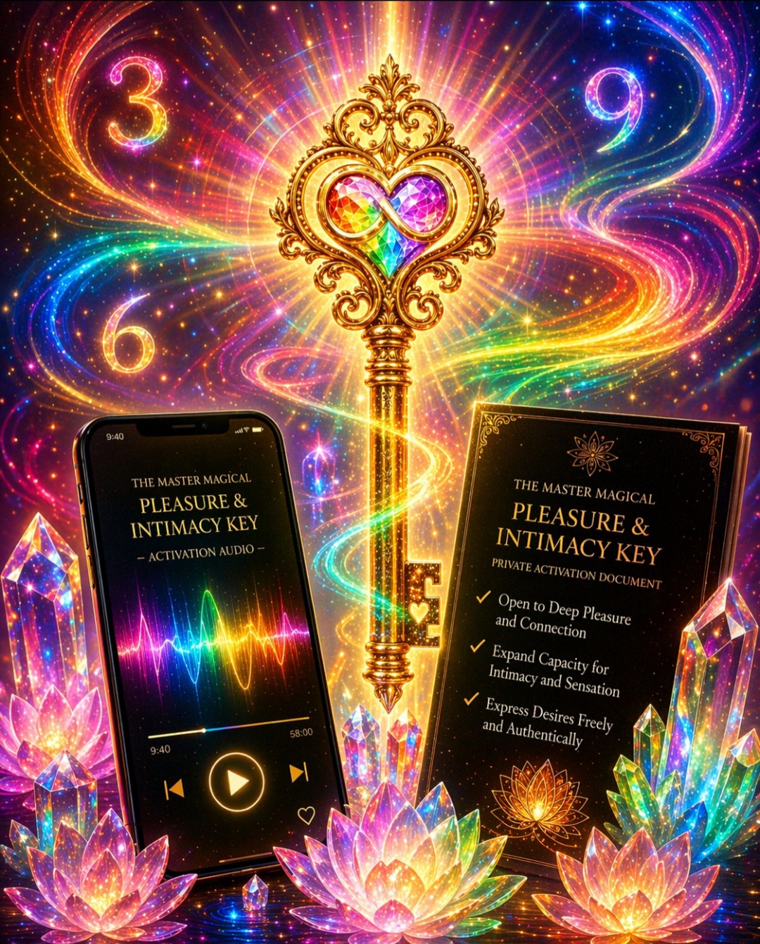 ✨ The Master Magical Pleasure & Intimacy Key ✨ Where you release blocks and fully receive connection, touch, and desire.